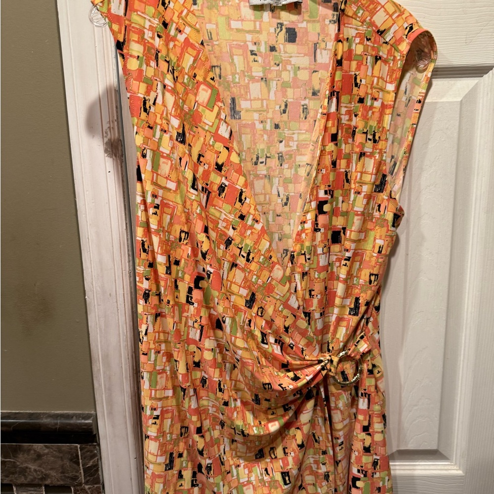 Kasper Colorful Geometric Print Blouse - Size XL - NWT